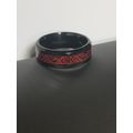 Ezra Black Dragon Carbon Fiber Men's Ring Size 9