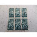 South Africa - stamps - a block of 6 - 1d stamp...