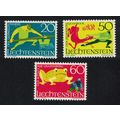 Liechtenstein Sagas 3rd series 3v 1969 MNH SG#5...