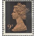 GB, Queen Elizabeth Machin, orange & black 1972...