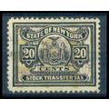 Used Revenue 20c N.Y. Stock Transfer Fine WA2792
