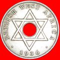 GREAT BRITAIN: BRITISH WEST AFRICA ★ 1 PENNY 19...
