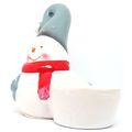 Christmas Snowman Tealight Holder Ceramic 12 CM