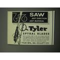 1957 Tyler Spyral Blades Ad - Saw any direction any material
