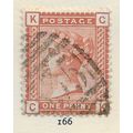 1d VENETIAN RED QV GB 1880 USED CLASSIC SG166 1...