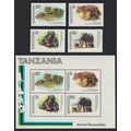 Tanzania Wild Animal 4v+MS 1982 MNH SG#351-MS355