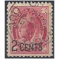 Canada 1899.SG171 2c on 3c Carmine Fine Used.