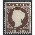 Gambia 1886 SG31 4d Deep Brown Wmk Crown CA Mou...
