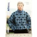 1986 Patons 8624 motif sweater, chunky