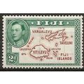 Fiji 1938 SG253 2d Brown & Green DIE 1 Mounted ...