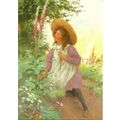Art PERCY TARRANT Picking Foxgloves Postcard (M...