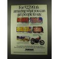 1987 Yamaha YX600 Radian Motorcycle Ad - Amazing