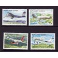 PAPUA NEW GUINEA 1987 AVIATION SET 4 VAL UM MINT