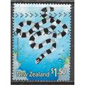 NZ NEW ZEALAND 1990 BANDED SEA SNAKE MARINE LIF...