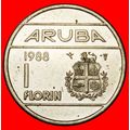 Ⰶ NETHERLANDS (1986-2013): ARUBA ★ 1 FLORIN 198...