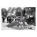 pu2325 - Yorks - Men Erecting a Pole in Market ...