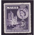 MALTA 1956 3d 3d ROYAL VISIT SG 262 M / MINT