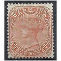 Bermuda 1880 SG20 4d Orange-Red Watermark Crown...