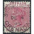Grenada 1887 SG40 1d Carmine Fine Used . ..