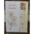With Love, Mother - glitter card flower 1