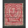 GB 1912 KGV 1d Scarlet Wmk 49 ( C365 )