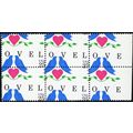 2440, MNH 25¢ LOVE Misperforated Freaky Error B...