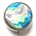 Glitter Pill Box Blue, White, Grey & Purple Swi...
