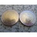 Slovakia - 2 different commemorative 2 euro coi...