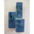 Cornish Lamorna Pottery desk tidy, blue colourway