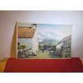 AN IRISH FARMYARD SCENE, unknown artist unused vintage postcard art =