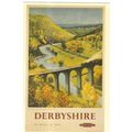 RAIL ADVERTISING BRITISH RAILWAYS DERBYSHRE CARD NO P42