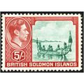 Solomon Islands KGVI 1939 5/- Emerald Green & S...