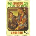 GRENADA, CHRISTMAS, Madonna and Child, Botticelli, yellow 1974, ½c