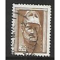 GREECE 1955 GREEK ART 30L BROWN BUST OF PERICLE...