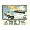 Advertising SOUTHERN RAILWAY Soton Docks Postca...