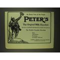 1908 Peter's Milk Chocolate Ad - Direct Vote of...