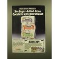 1988 Welch's No-Sugar-Added Juice Cocktails Ad