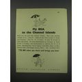 1949 BEA British European Airways Ad - Fly BEA to the Channel Islands