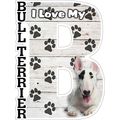 I Love My Bull Terrier Fridge Magnet