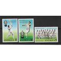 Barbuda.World Cup Cricket Winners set of 3.Unmo...