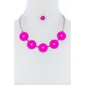 Fashion Cute Multi Tender Flower Necklace And E...