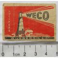 vintage Netherlands Matchbox Label - Weco, Wijn...