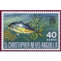 St Kitts Nevis 1969 Fish 40c Horse Eye Jack Mou...