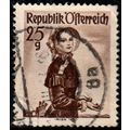 Austria 1949 National Costumes 25g Used Stamp.