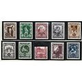 Austria Stamps Scott #B208 To 217, Used