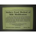 1918 Mellin's Baby Food Ad - Method Milk Modifi...