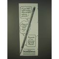 1940 Dixon Ticonderoga Pencil Ad - Easier Writing