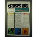 1960 Moore-McCormack Lines Ad - Cruises 1961