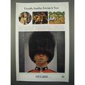 1966 Ontario Canada Tourism Ad - Friendly, Familiar