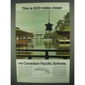 1967 Canadian Pacific Airlines Ad - 620 Miles Closer